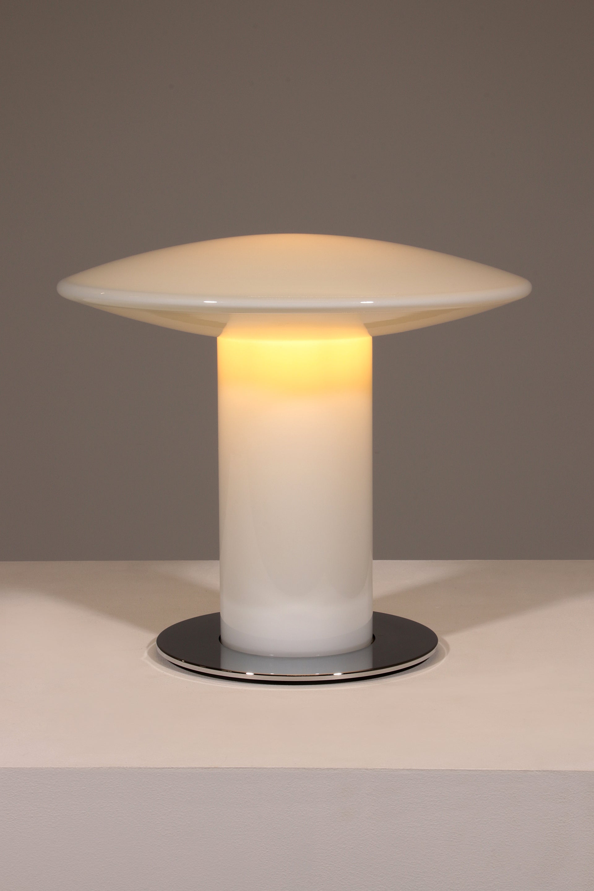 Glass Mushroom Table Lamp attributed to Peill & Putzler, Germany, 1970s