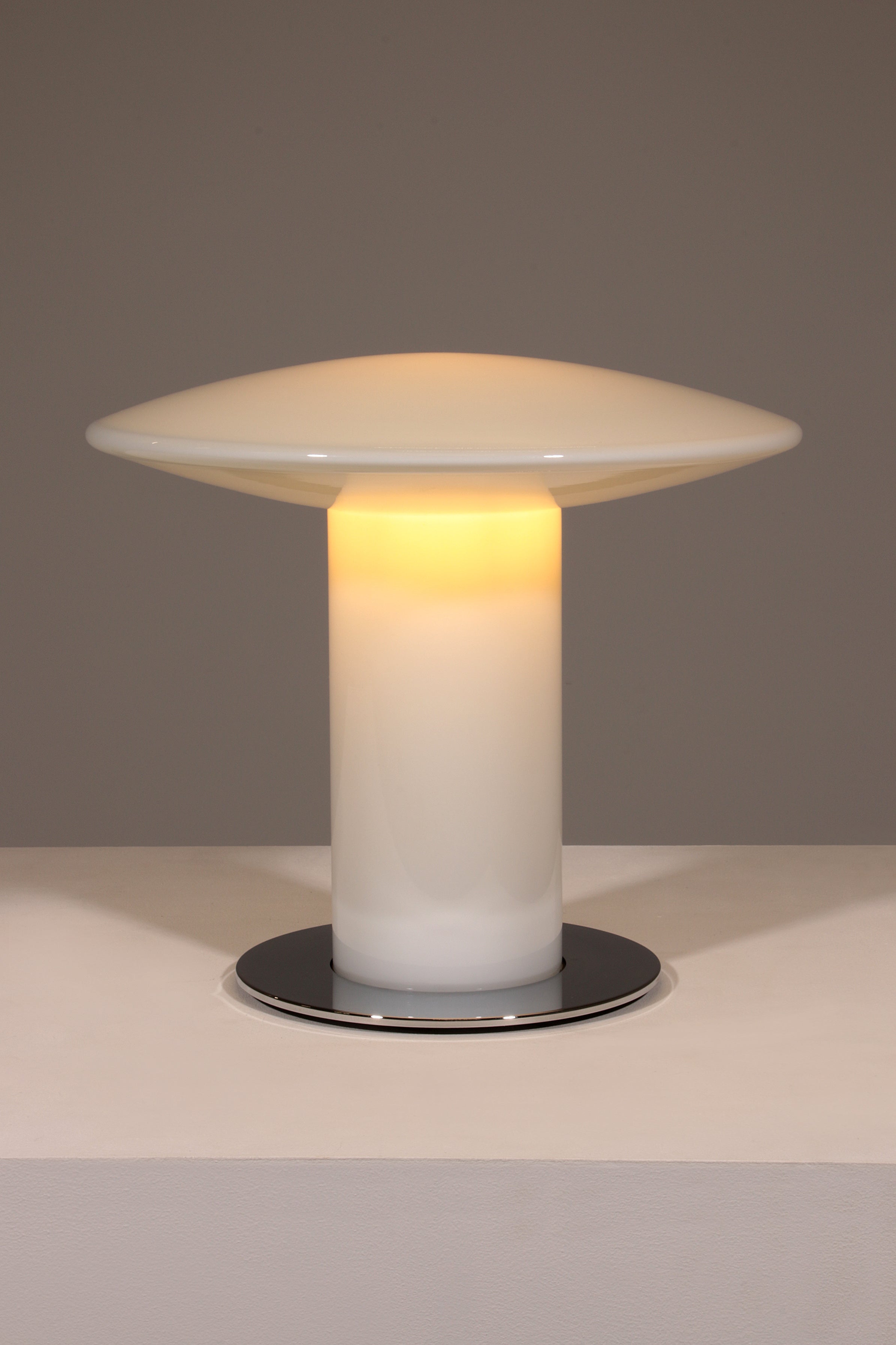 Glass Mushroom Table Lamp attributed to Peill & Putzler, Germany, 1970s