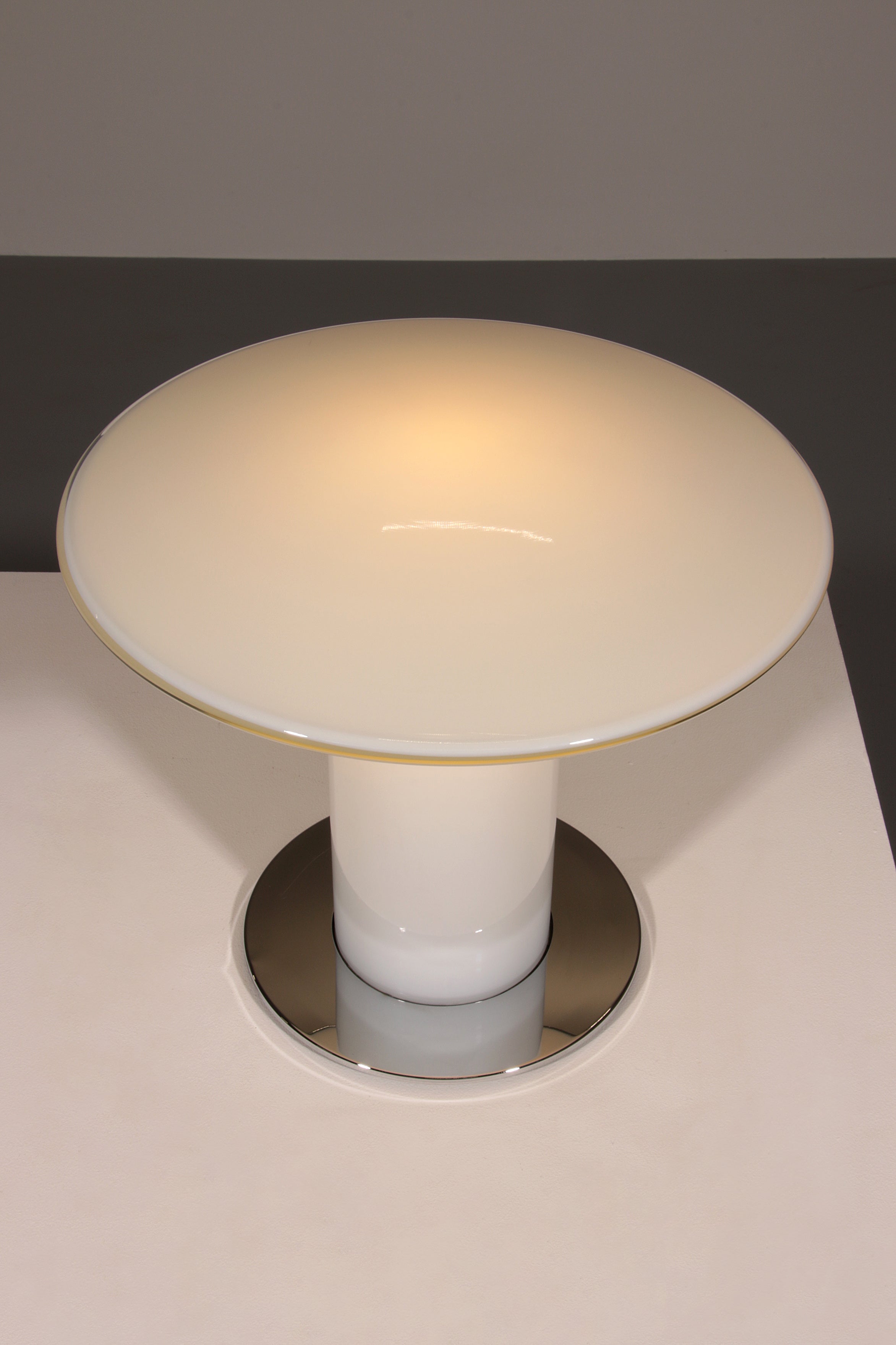 Glass Mushroom Table Lamp attributed to Peill & Putzler, Germany, 1970s