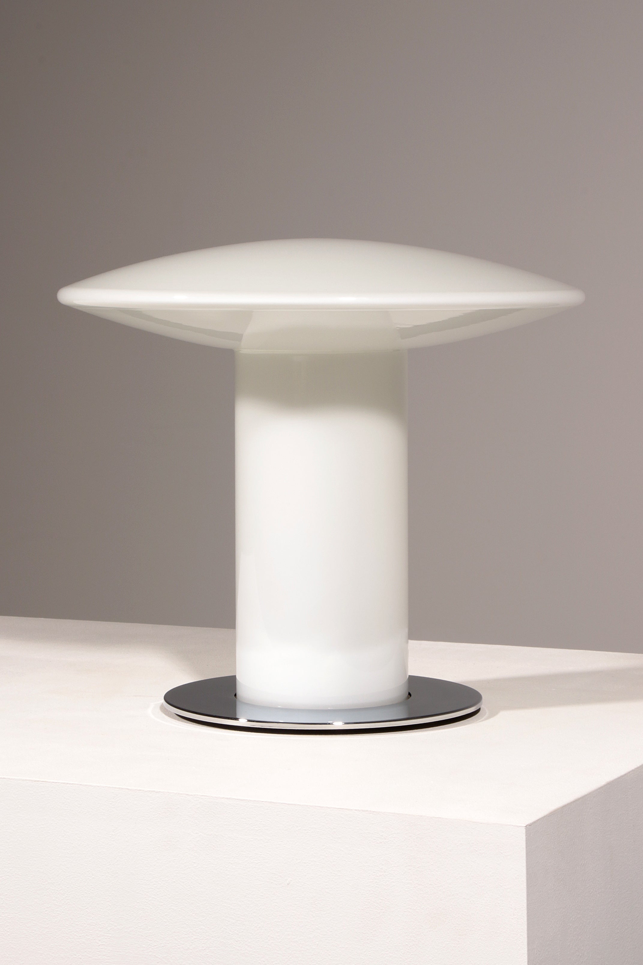 Glass Mushroom Table Lamp attributed to Peill & Putzler, Germany, 1970s
