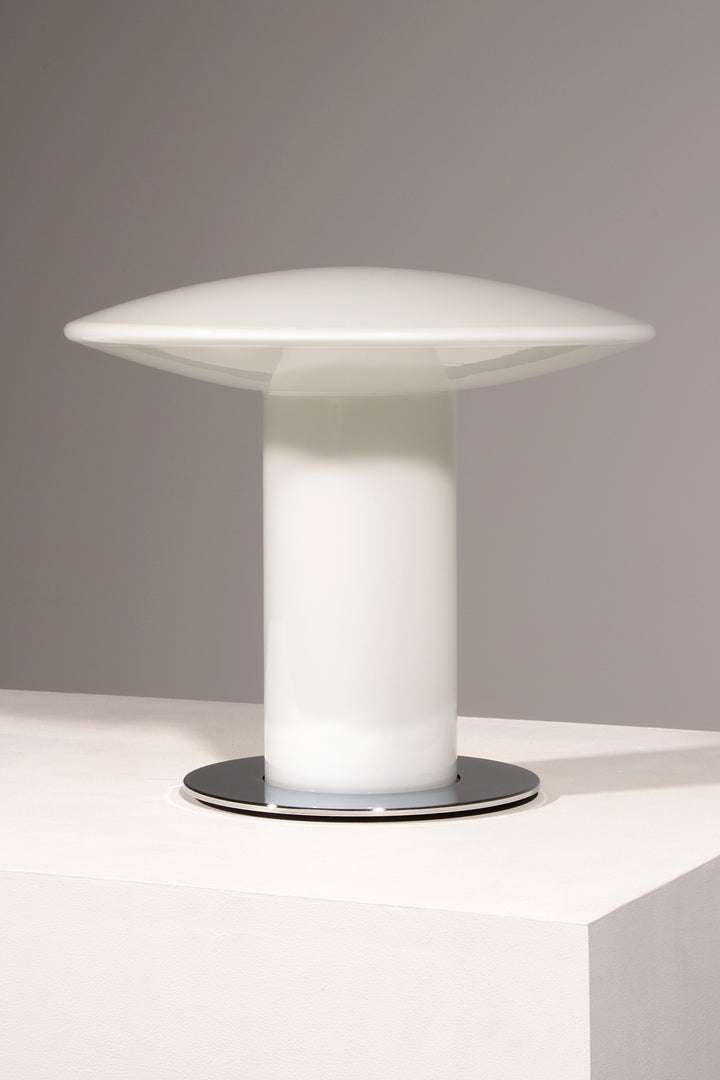 Glass Mushroom Table Lamp attributed to Peill & Putzler, Germany, 1970s