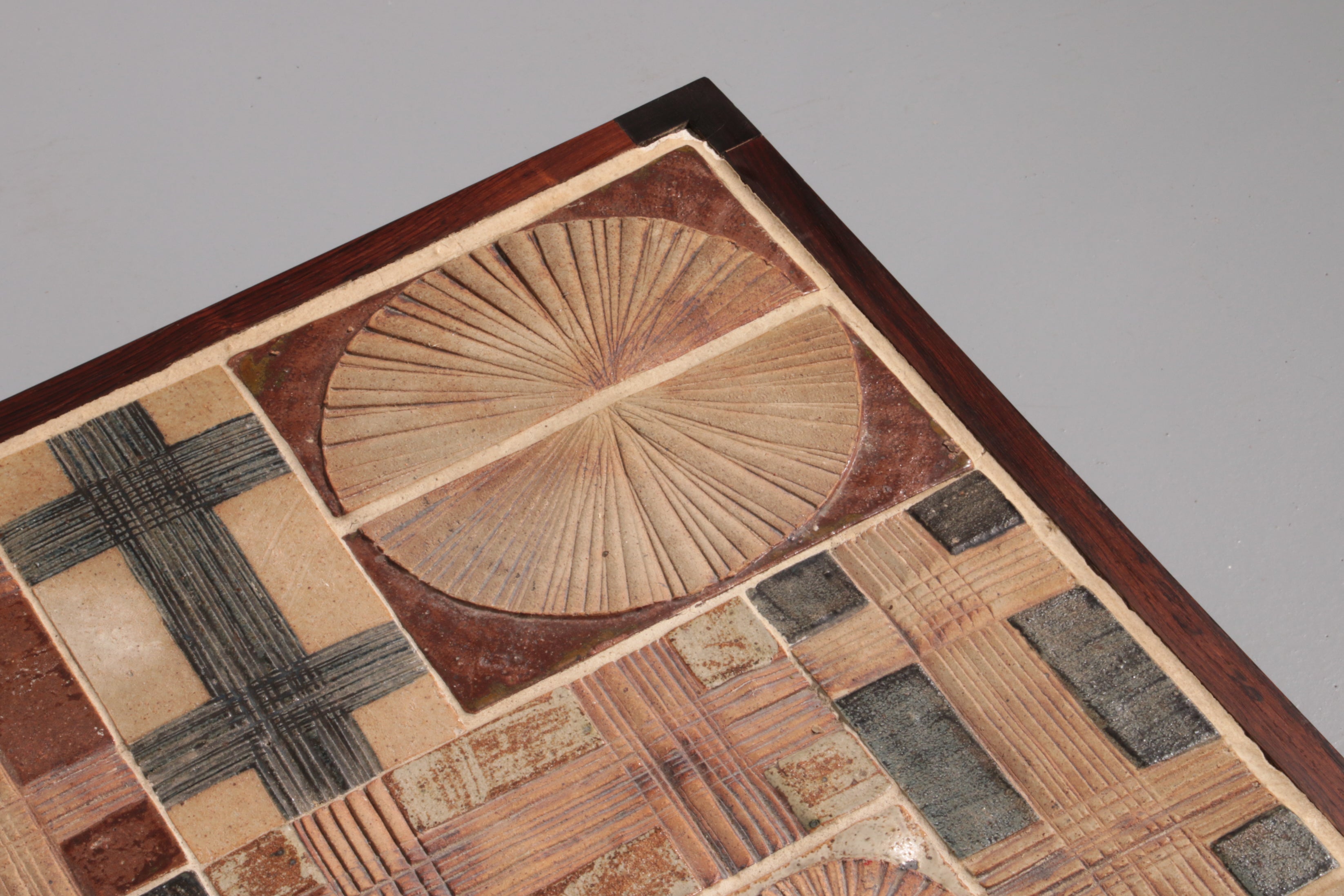 Tue Poulsen Square Tile Top Coffee Table of Wengé by Erik Wørts Danmark 1960s