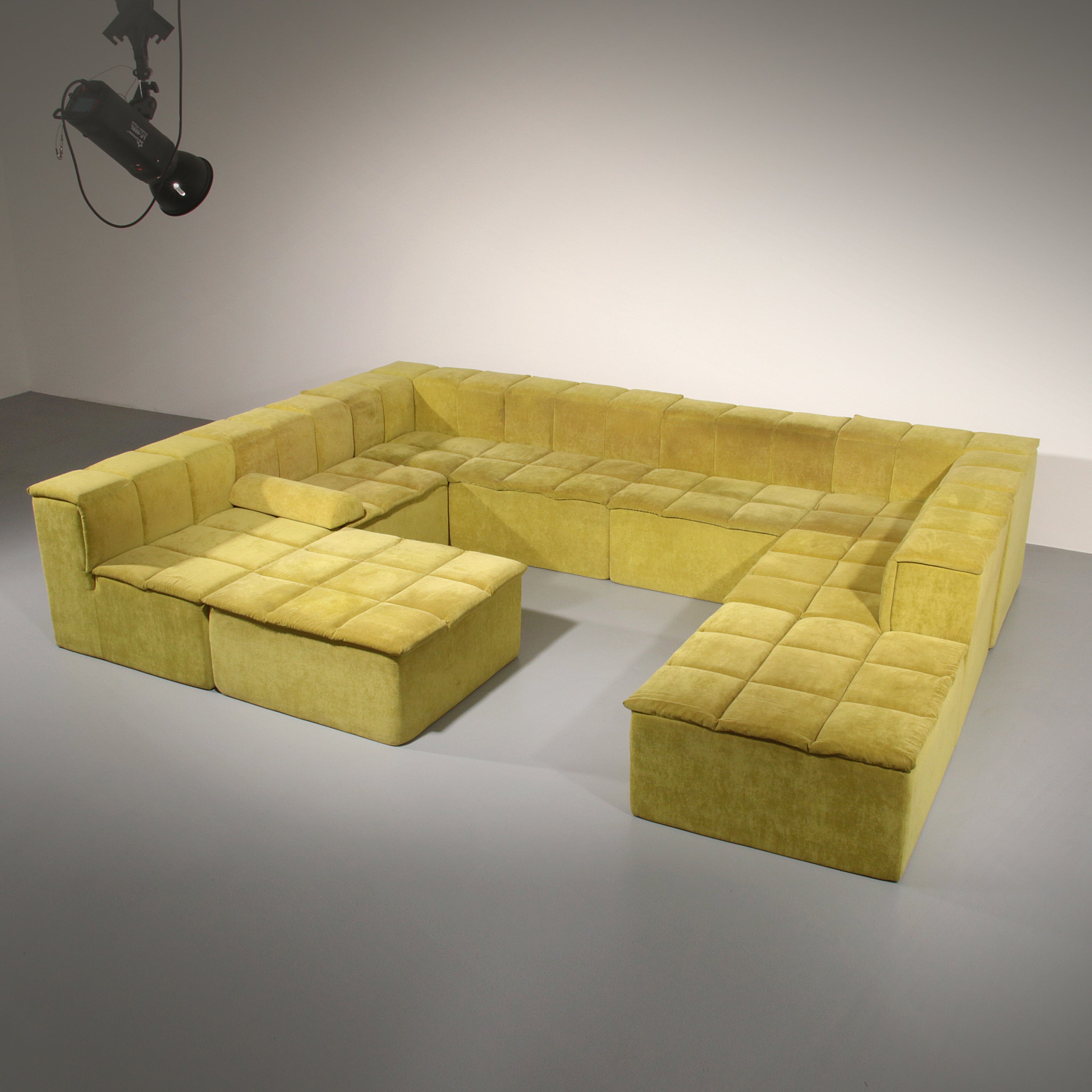  modular sofa modulaire elementen bank ‘green/lime velvet’
