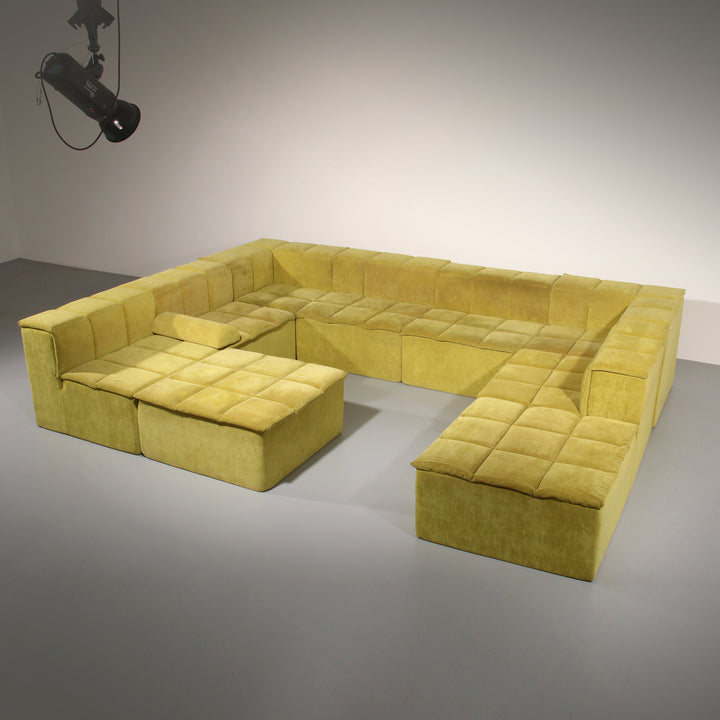  modular sofa modulaire elementen bank ‘green/lime velvet’