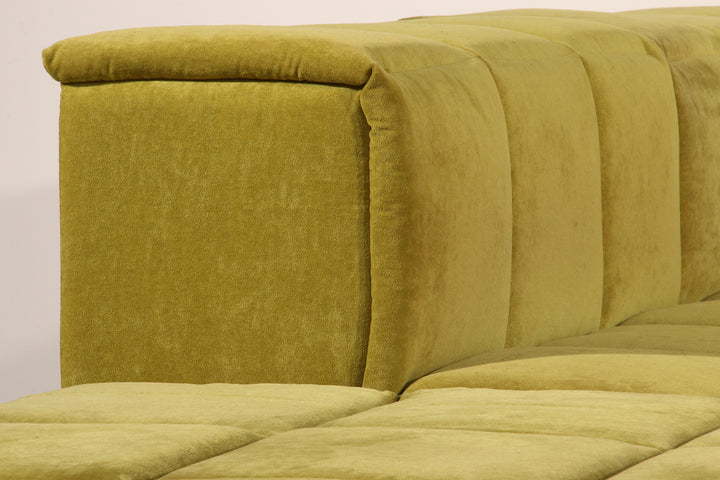  modular sofa modulaire elementen bank ‘green/lime velvet’