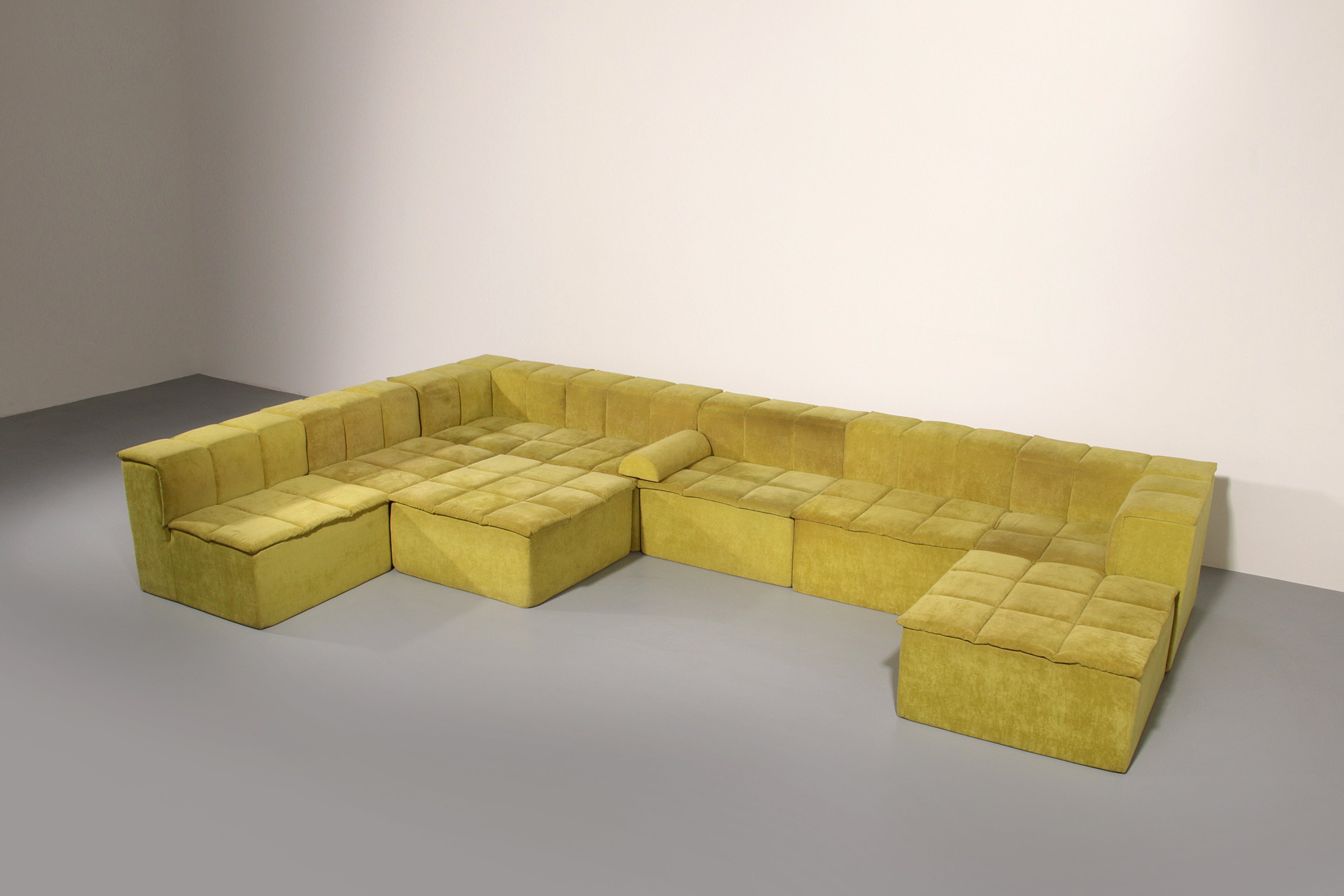  modular sofa modulaire elementen bank ‘green/lime velvet’