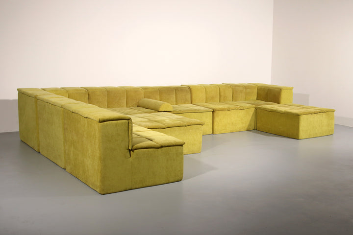  modular sofa modulaire elementen bank ‘green/lime velvet’
