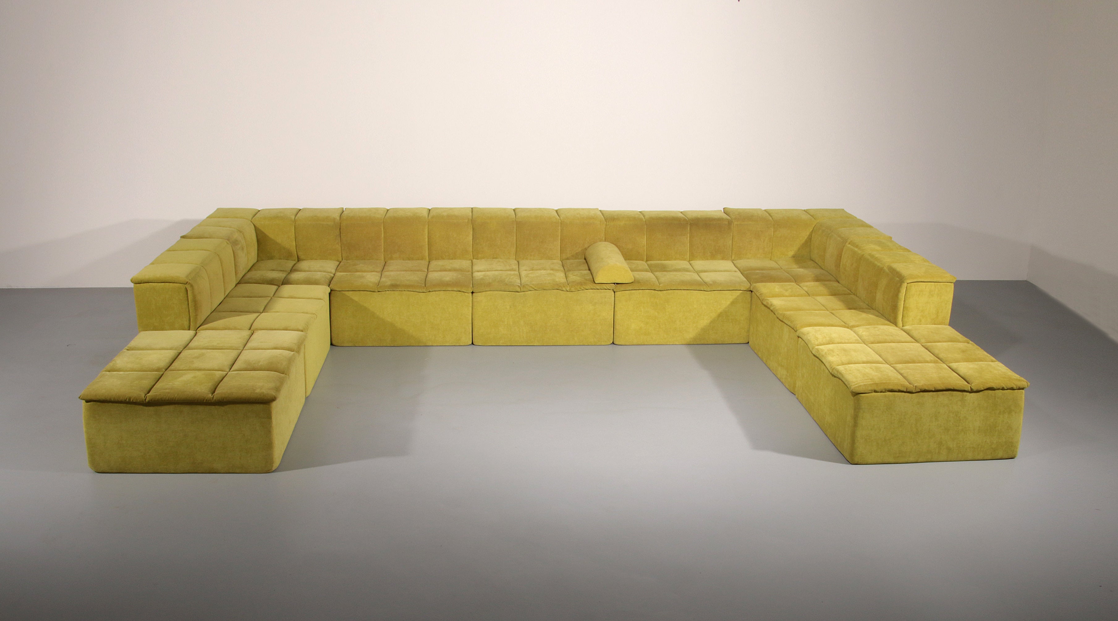  modular sofa modulaire elementen bank ‘green/lime velvet’