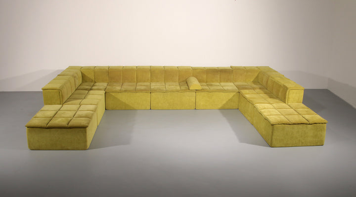  modular sofa modulaire elementen bank ‘green/lime velvet’