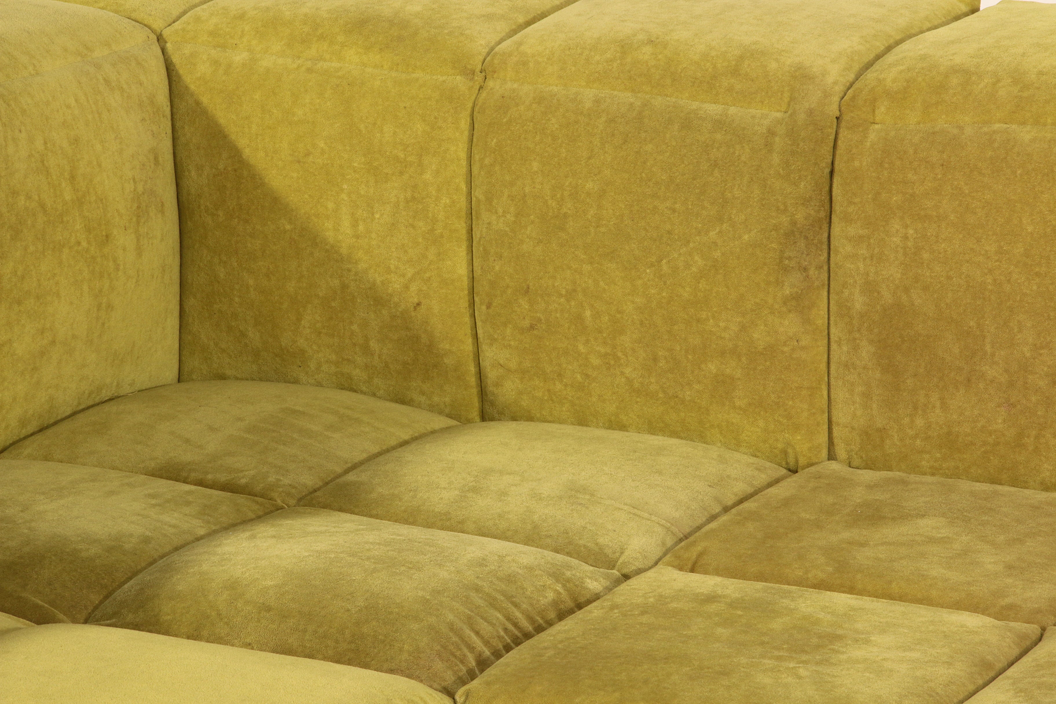  modular sofa modulaire elementen bank ‘green/lime velvet’