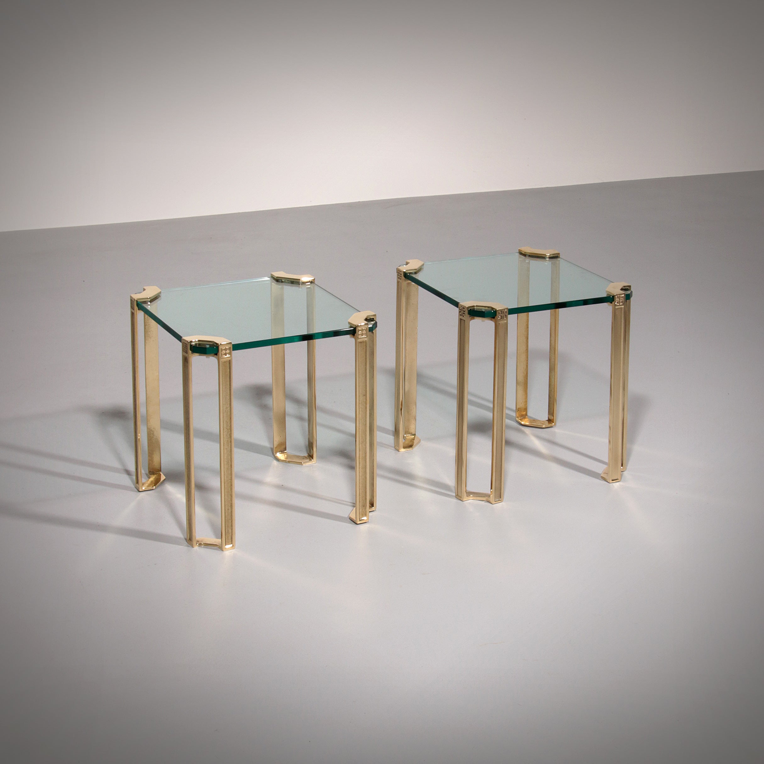 Peter Ghyczy High-Gloss Brass T24 Side Tables, 1970s ( 40x40x45 )