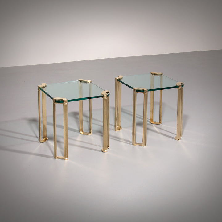 Peter Ghyczy High-Gloss Brass T24 Side Tables, 1970s ( 40x40x45 )