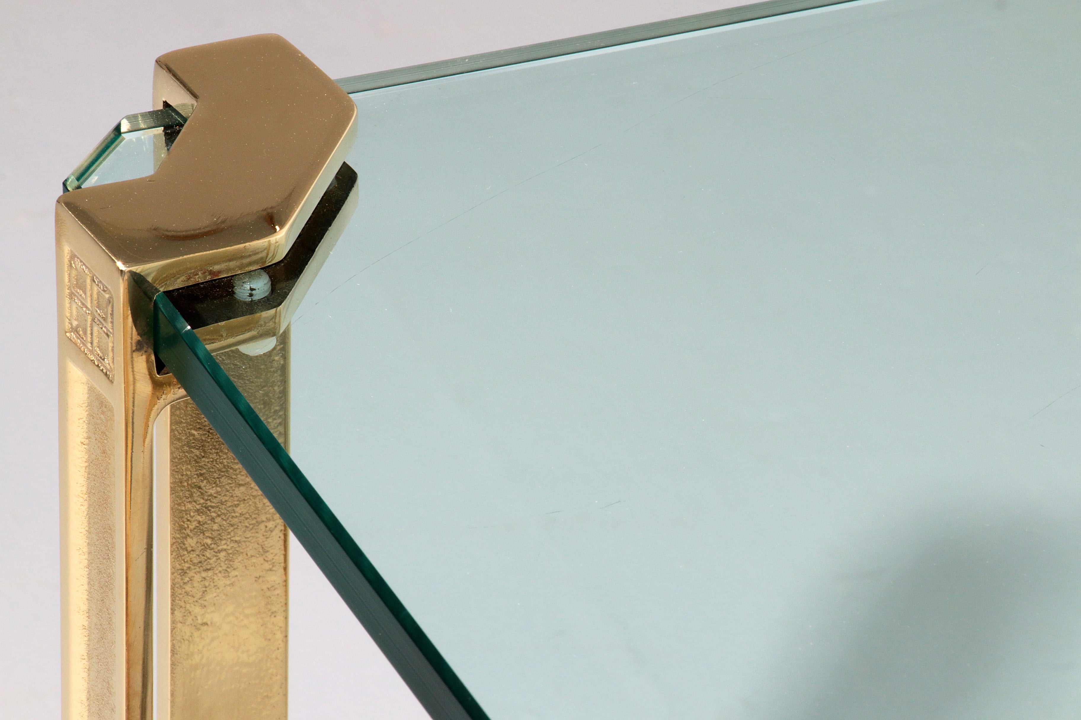 Peter Ghyczy High-Gloss Brass T24 Side Tables, 1970s ( 40x40x45 )