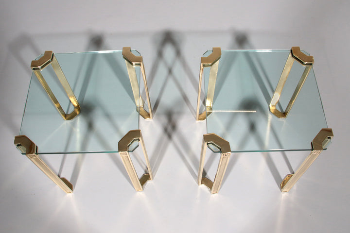 Peter Ghyczy High-Gloss Brass T24 Side Tables, 1970s ( 40x40x45 )