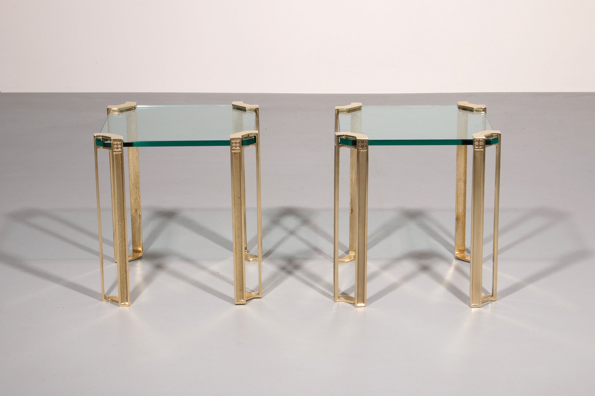 Peter Ghyczy High-Gloss Brass T24 Side Tables, 1970s ( 40x40x45 )