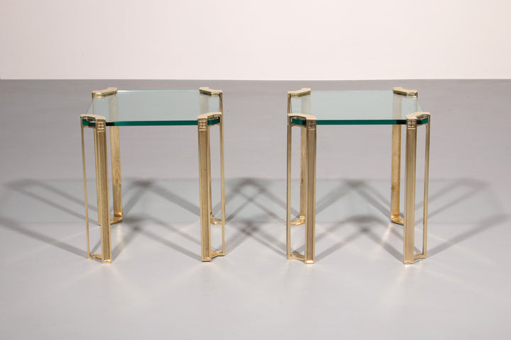 Peter Ghyczy High-Gloss Brass T24 Side Tables, 1970s ( 40x40x45 )