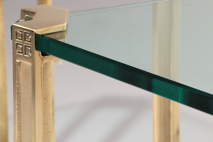 Peter Ghyczy High-Gloss Brass T24 Side Tables, 1970s ( 40x40x45 )