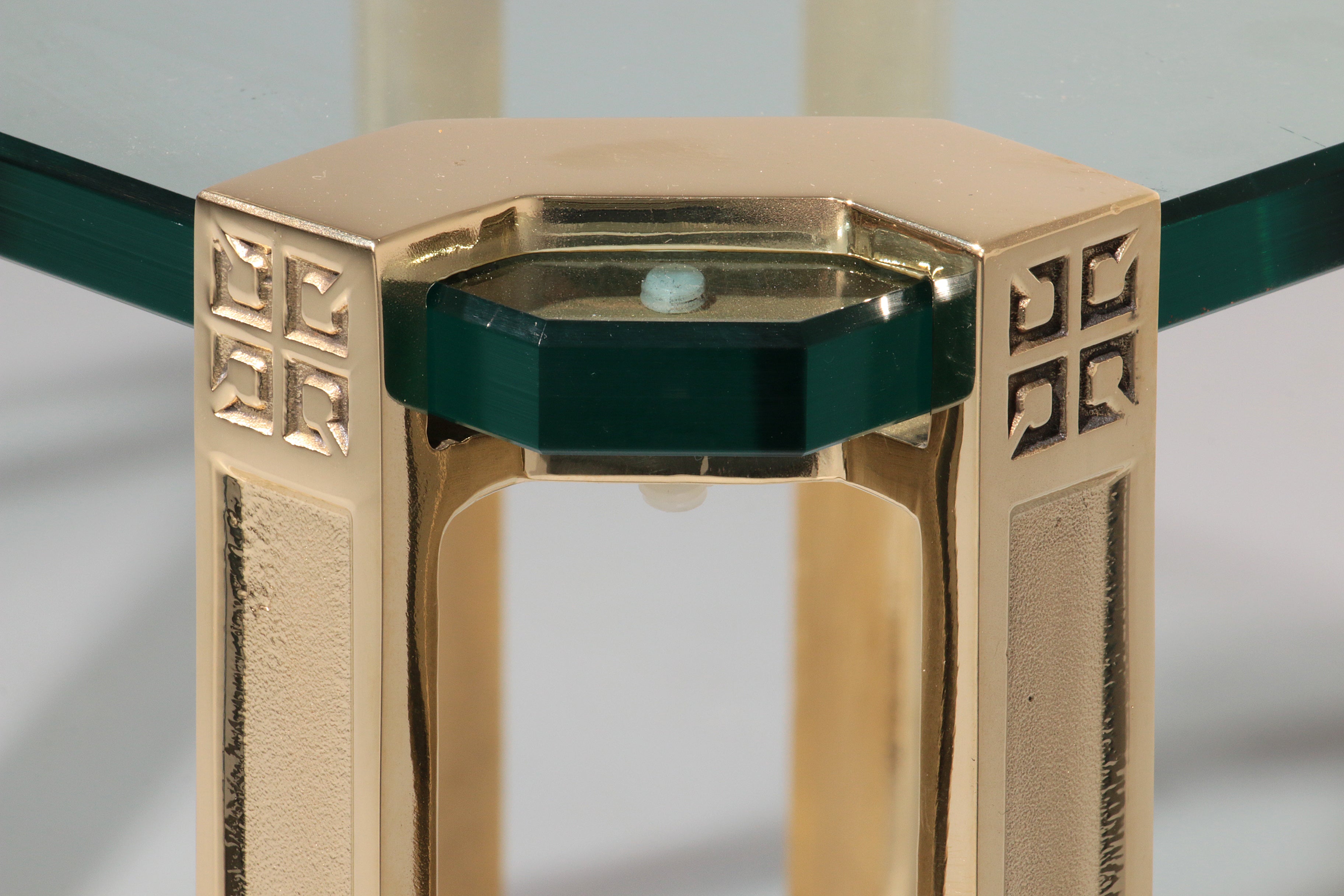 Peter Ghyczy High-Gloss Brass T24 Side Tables, 1970s ( 40x40x45 )