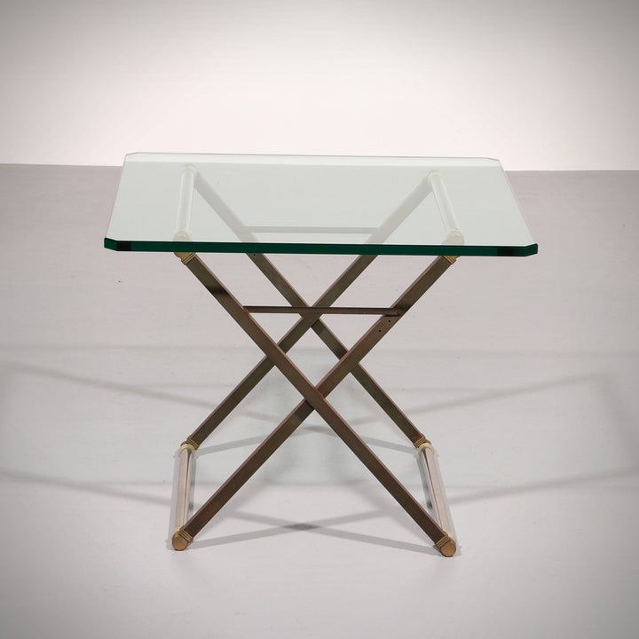 Peter Ghyczy brass and glass side table model T26 1970