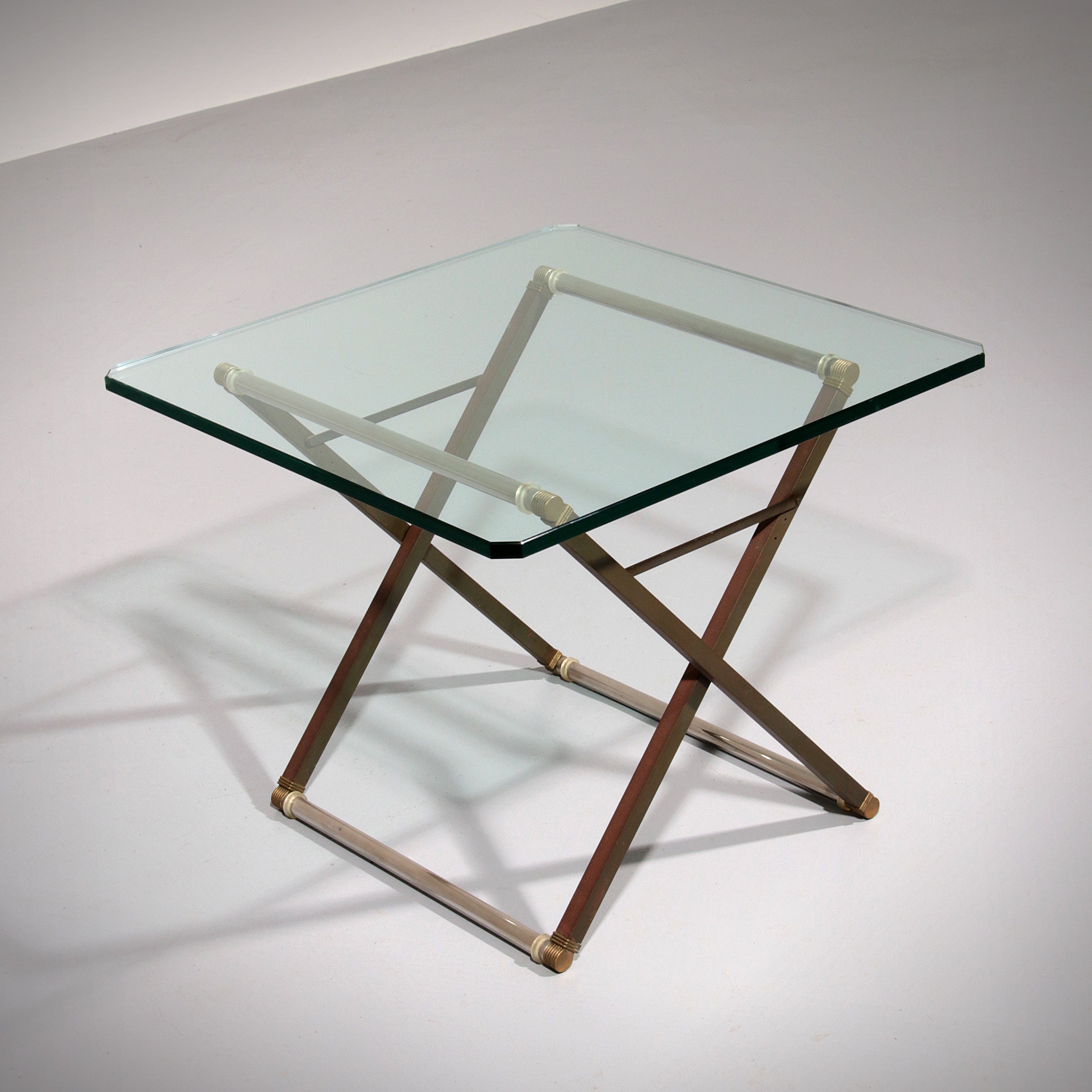 Peter Ghyczy brass and glass side table model T26 1970