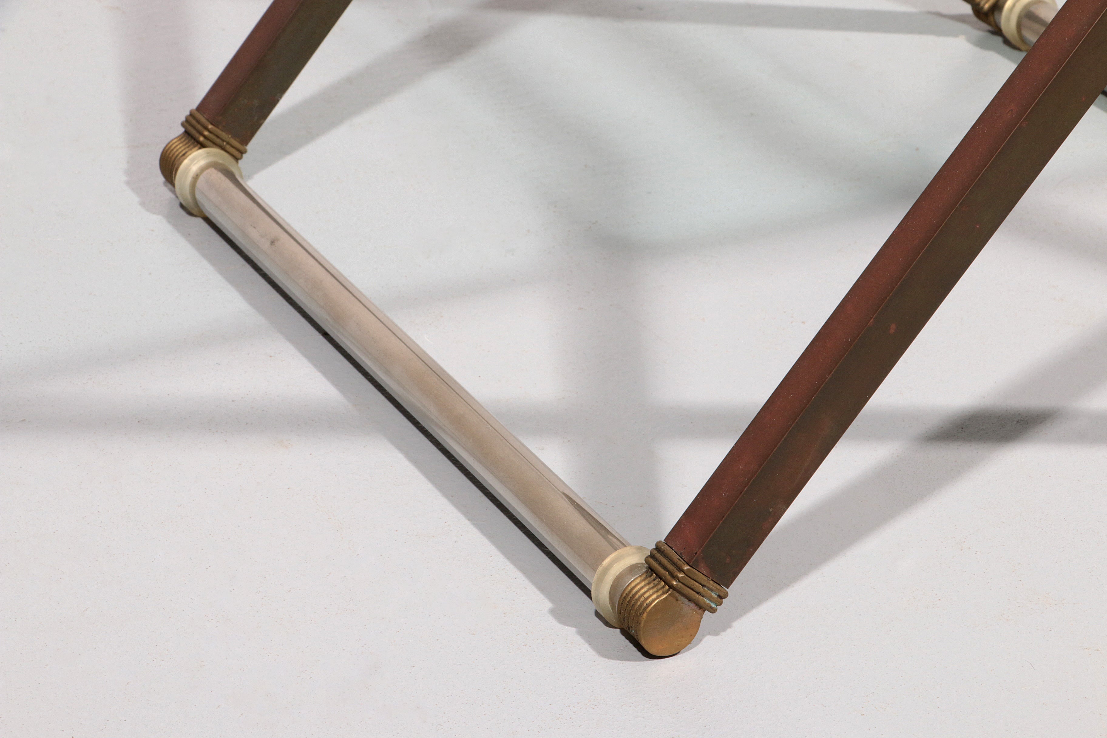Peter Ghyczy brass and glass side table model T26 1970