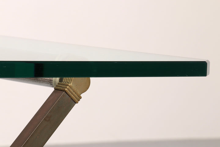 Peter Ghyczy brass and glass side table model T26 1970