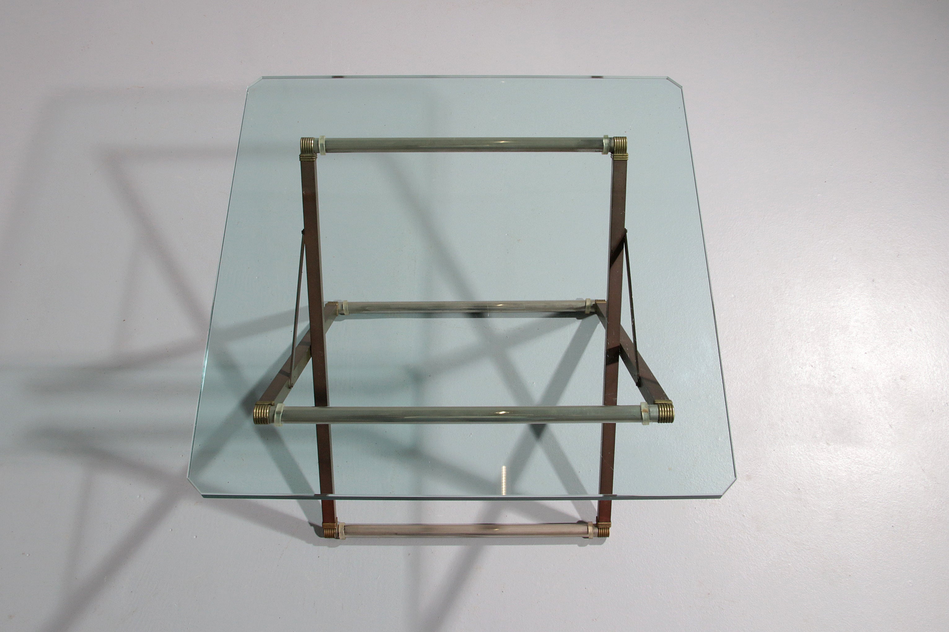 Peter Ghyczy brass and glass side table model T26 1970