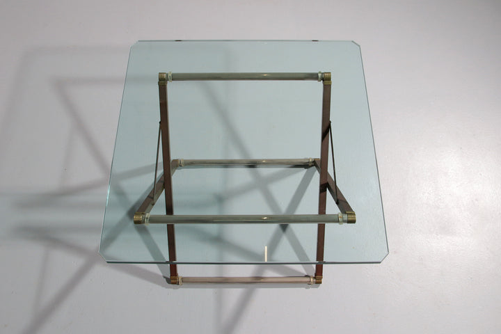 Peter Ghyczy brass and glass side table model T26 1970