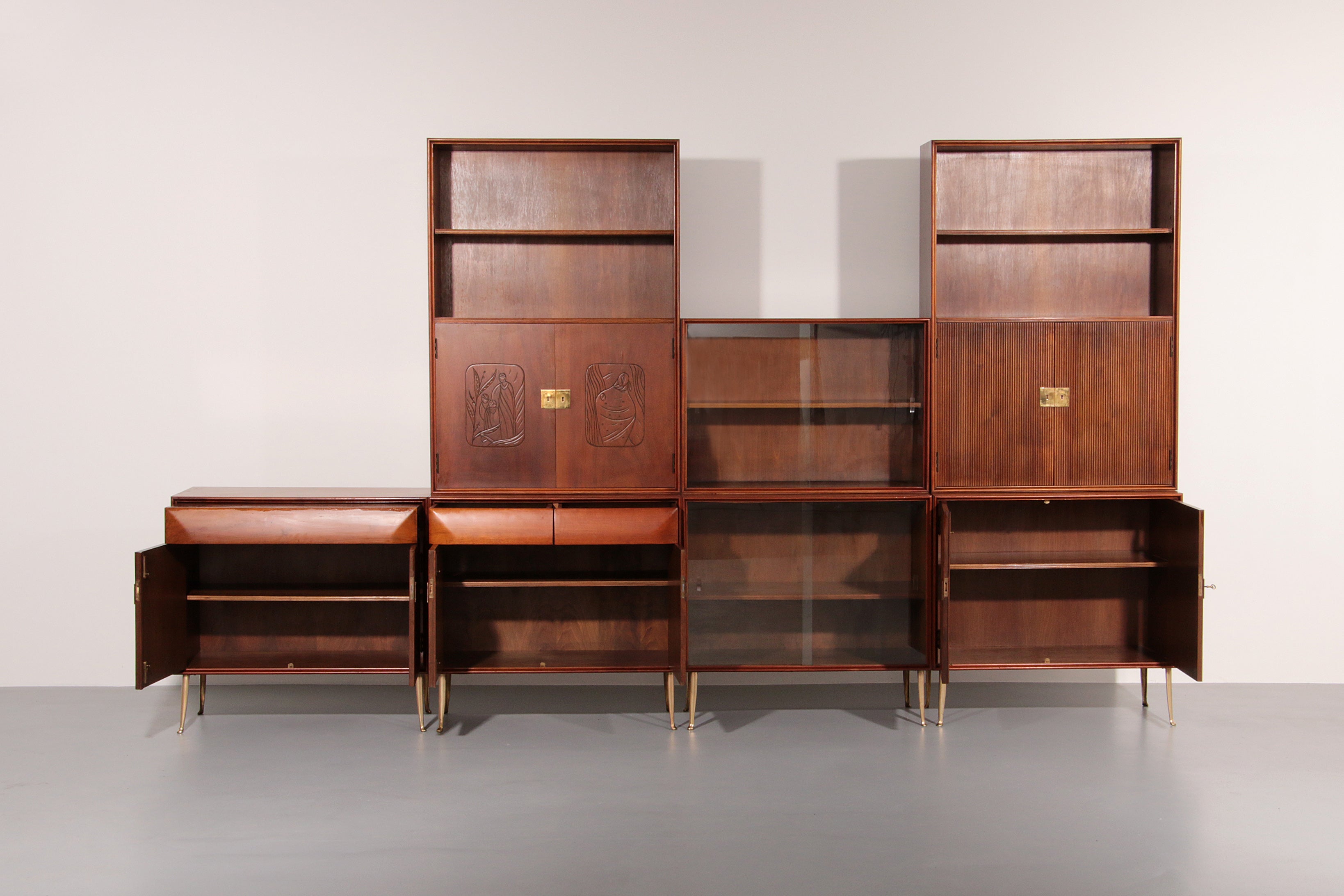 Modular Wall System – Attributed to the Circle of Ico Parisi / Vittorio Dassi