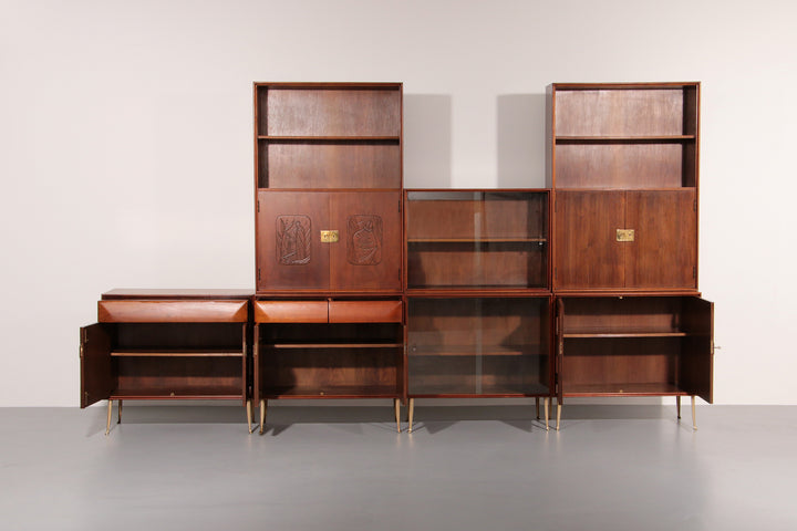 Modular Wall System – Attributed to the Circle of Ico Parisi / Vittorio Dassi