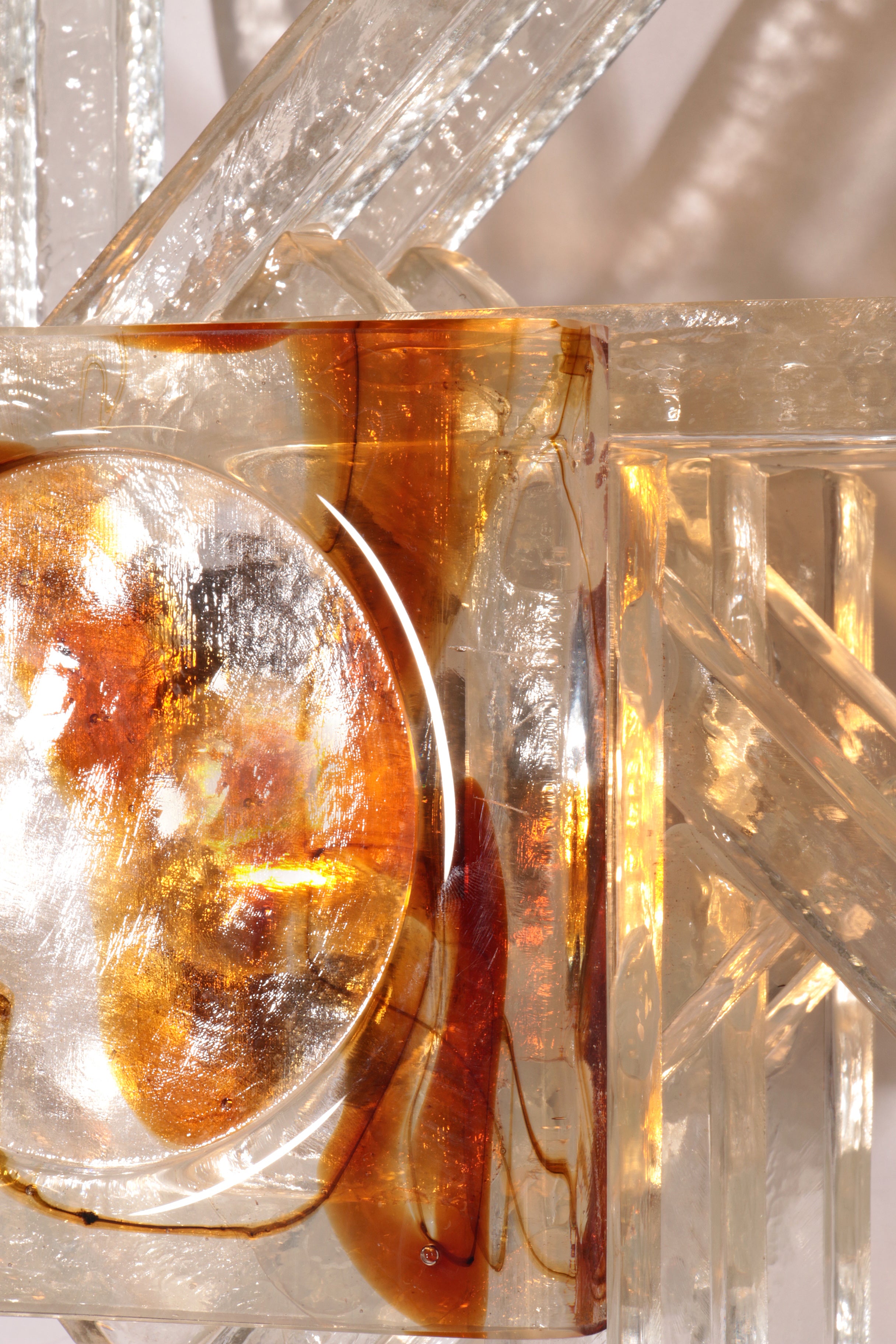 Glass Wall Light from PoliArte, Italy, 1970s