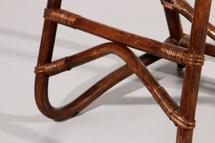 Mid-Century Bamboo Bar Stools Horsnæs Design Denmark,1970