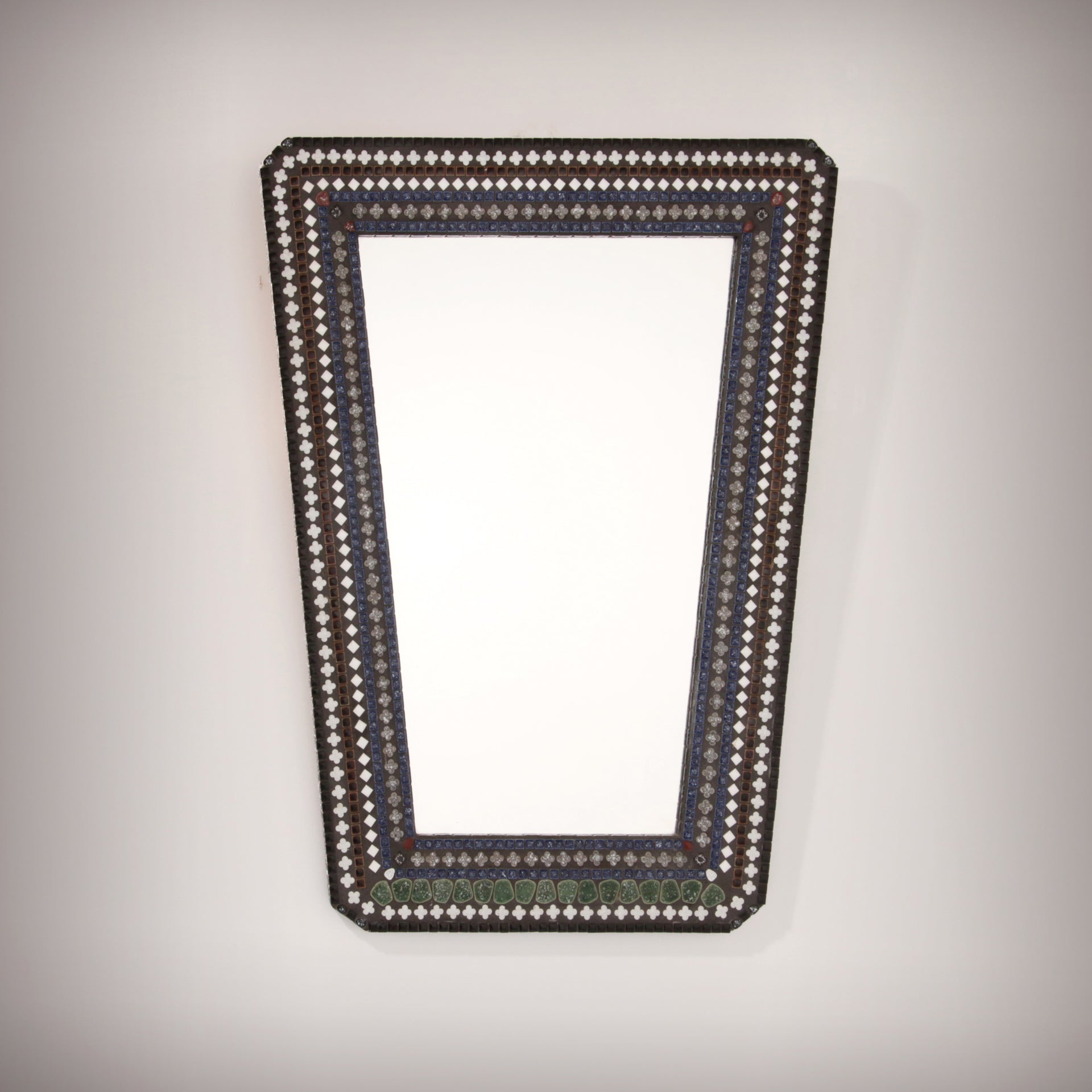 Beautiful 1960s Scandinavian Mosaic Wall Mirror
