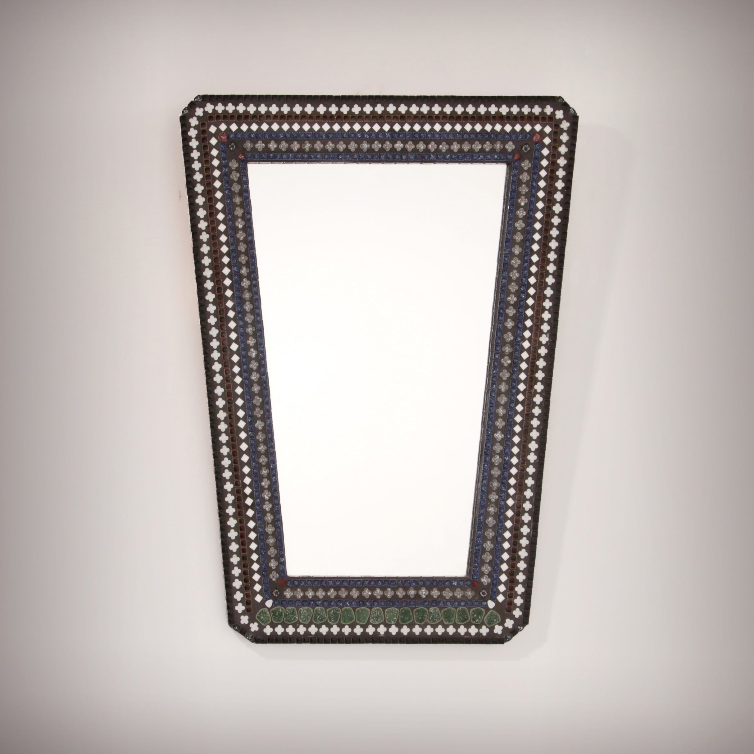 Beautiful 1960s Scandinavian Mosaic Wall Mirror
