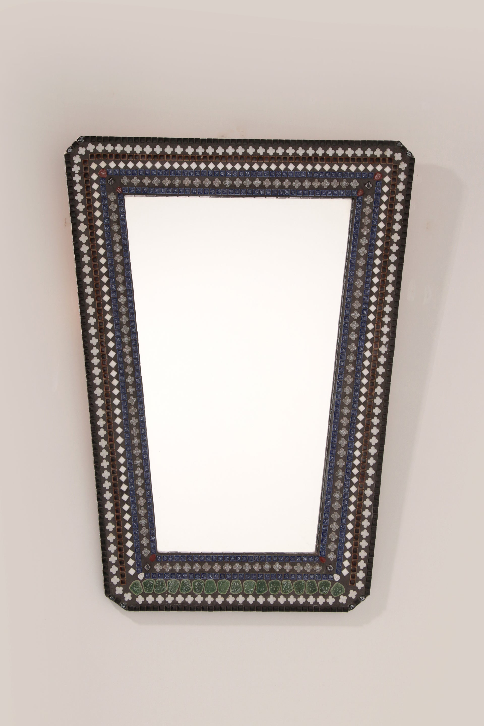 Beautiful 1960s Scandinavian Mosaic Wall Mirror