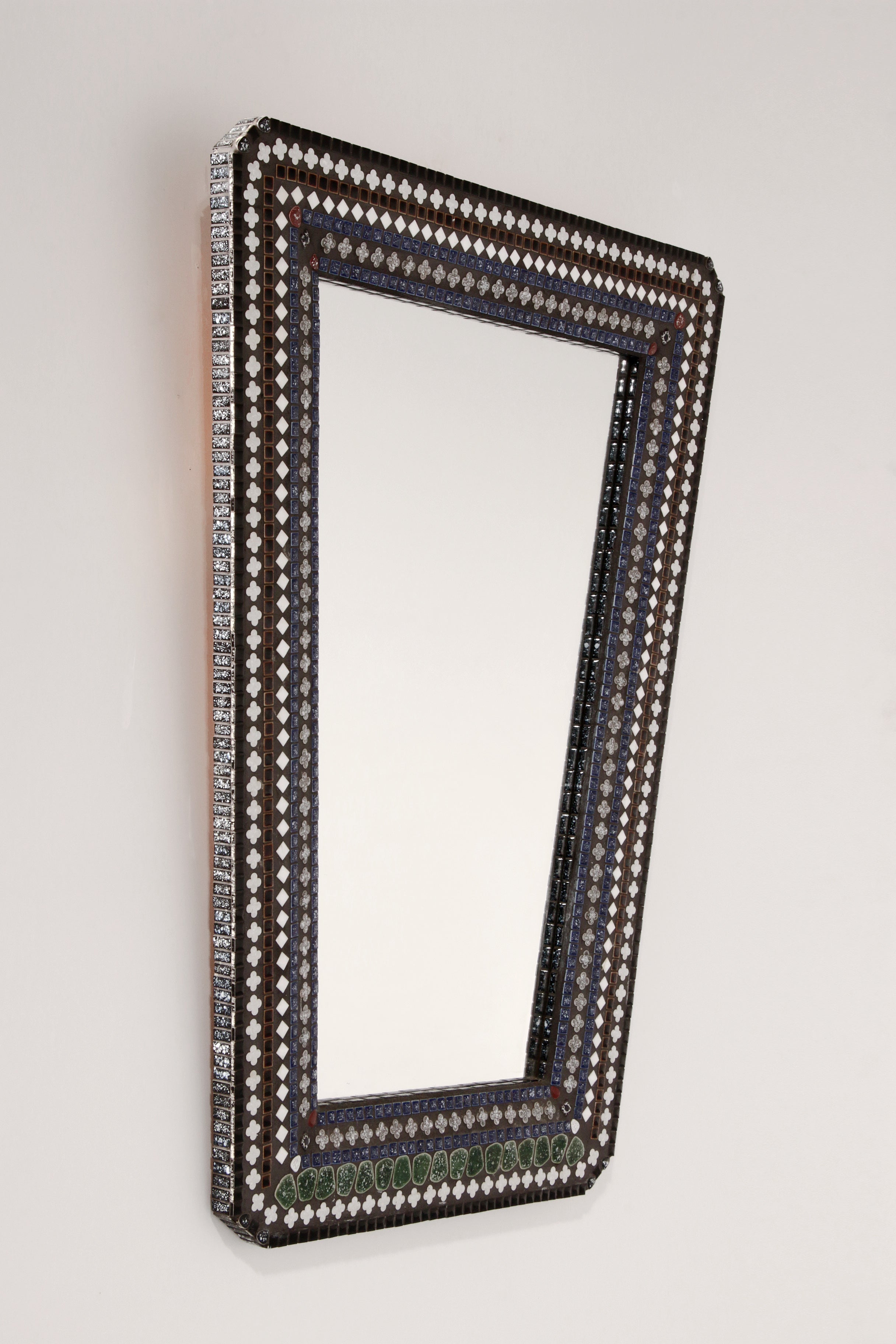 Beautiful 1960s Scandinavian Mosaic Wall Mirror