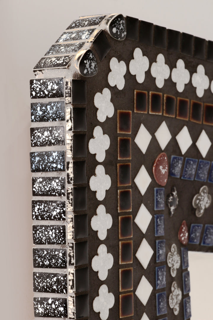 Beautiful 1960s Scandinavian Mosaic Wall Mirror