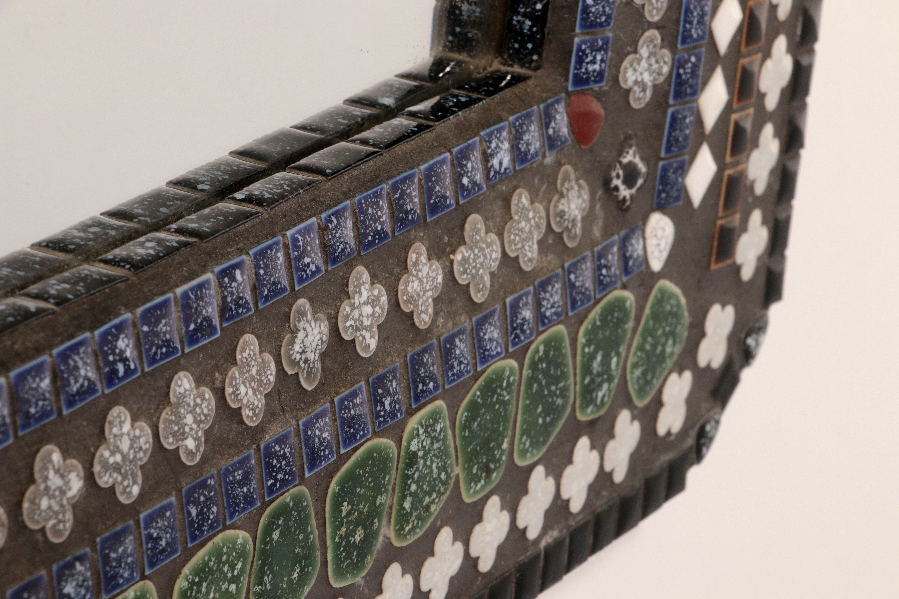 Beautiful 1960s Scandinavian Mosaic Wall Mirror