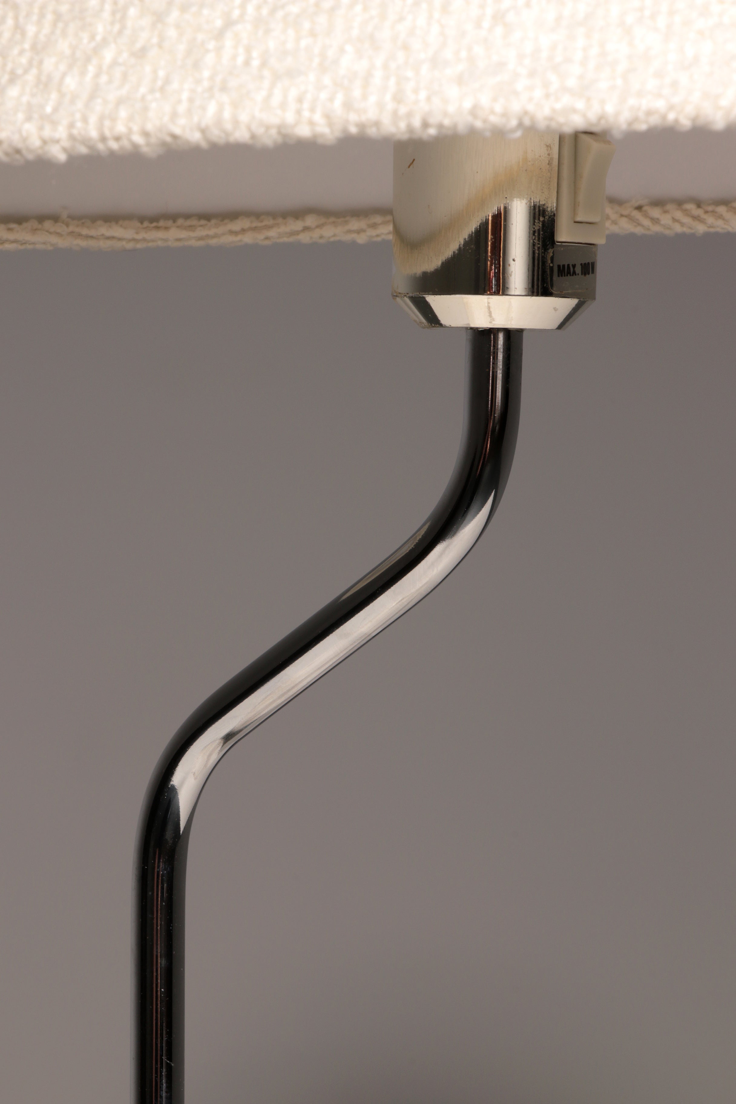 Mid-Century Marble and Steel Table Lamp from Bergboms, 1970s, Sweden,