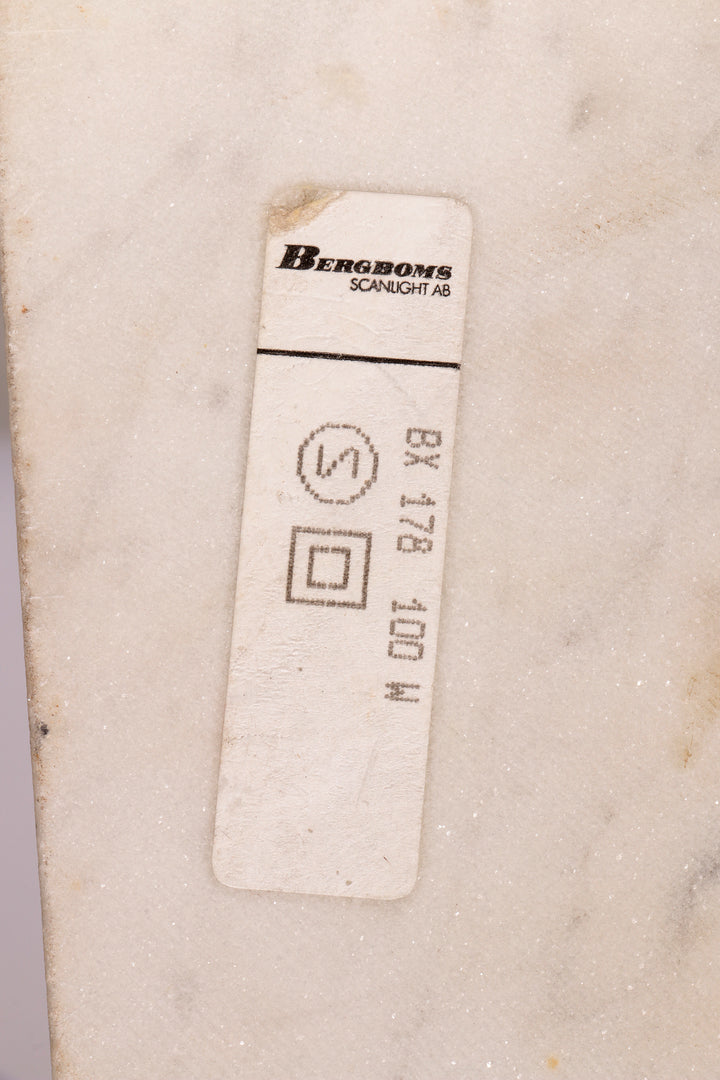 Mid-Century Marble and Steel Table Lamp from Bergboms, 1970s, Sweden,