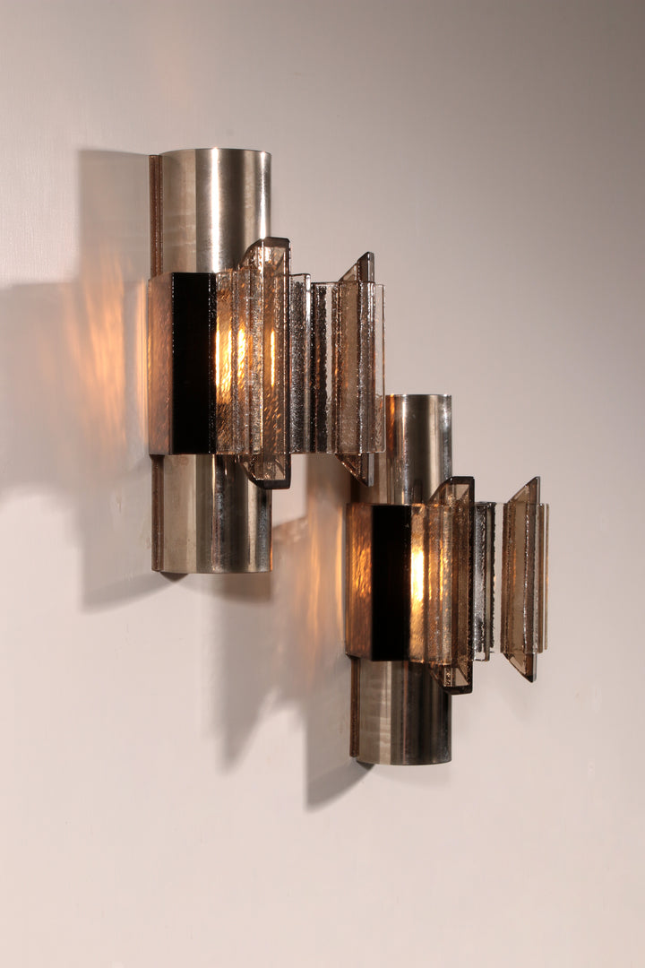 Danish Space Age Wall Sconces by Claus Bolby for Cebo Industri, 1970s