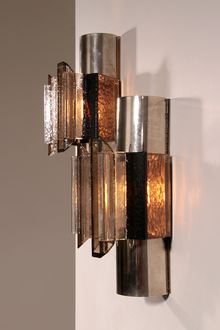Danish Space Age Wall Sconces by Claus Bolby for Cebo Industri, 1970s
