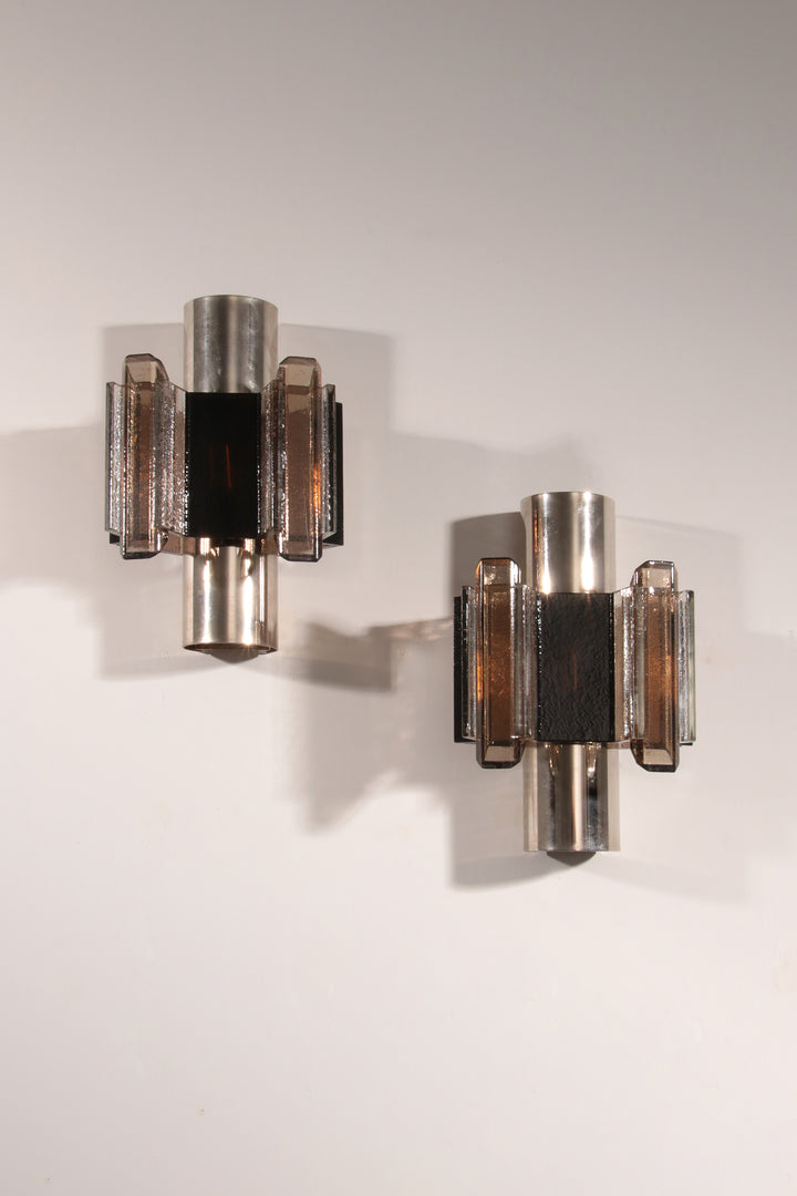 Danish Space Age Wall Sconces by Claus Bolby for Cebo Industri, 1970s