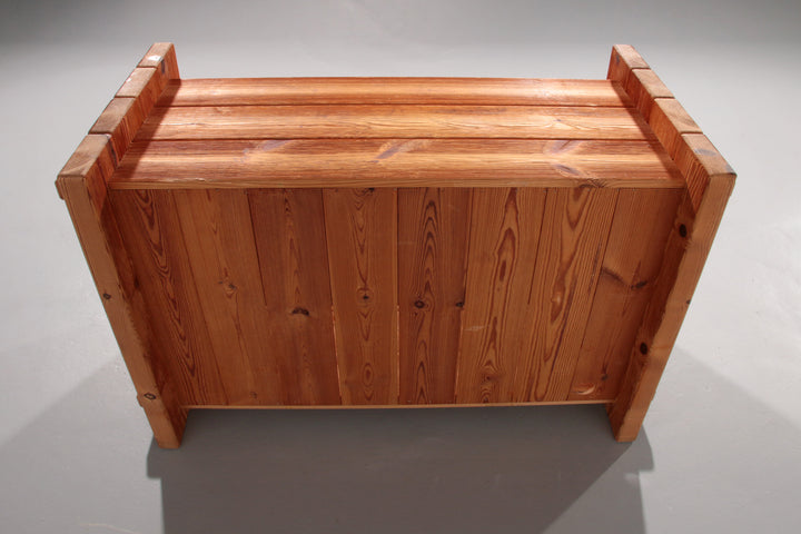 Scandinavian Brutalist Pine cabinet by Hans Frydenda