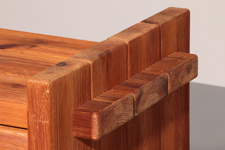 Scandinavian Brutalist Pine cabinet by Hans Frydenda