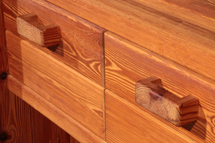 Scandinavian Brutalist Pine cabinet by Hans Frydenda