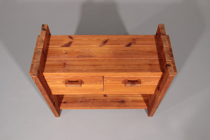 Scandinavian Brutalist Pine cabinet by Hans Frydenda