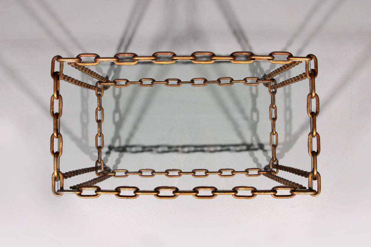 Boho Chain side table Industrial Elegance,1970
