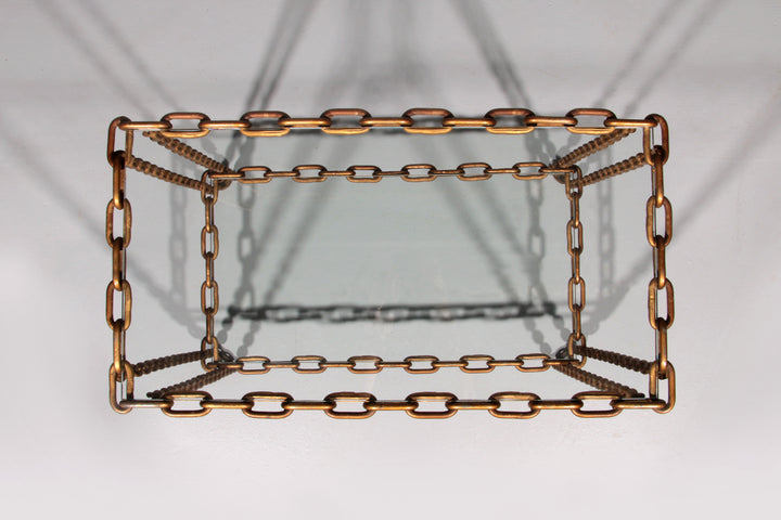 Boho Chain side table Industrial Elegance,1970