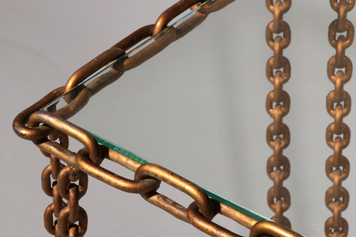 Boho Chain side table Industrial Elegance,1970
